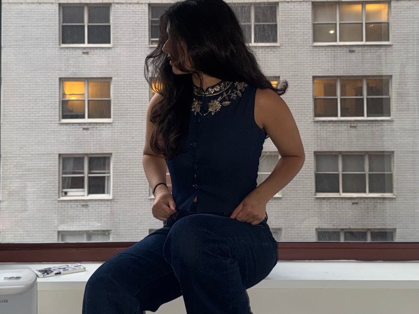 Diya Denim Top