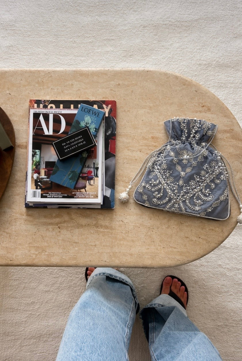 Denim and Sequin Potli